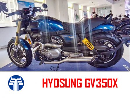 Hyosung GV350X Cruiser 350cc: Cruiser Hàn Quốc thiết kế classic, động cơ V-Twin mạnh mẽ và đáng cân 